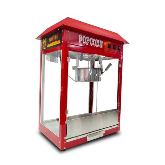 Automatic Electric Red Popcorn Machine / Popper - 110V, 1600W