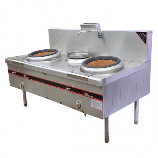 Commercial Gas Two Burner chinese cooking range