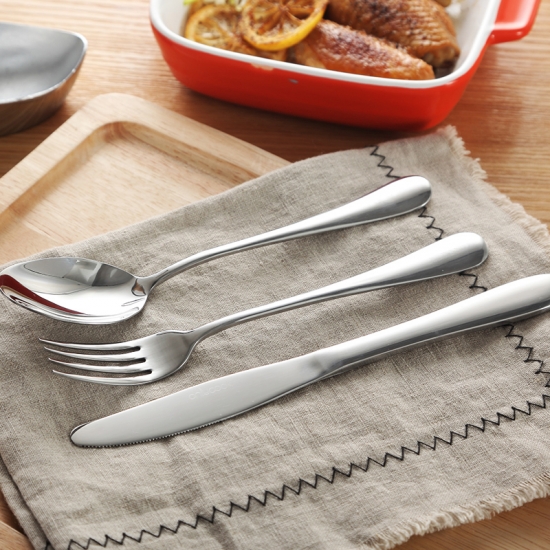 Stainless steel western food knife fork