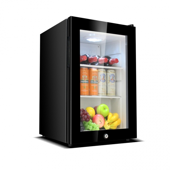 Compressor refrigerator glass door mini refrigerator