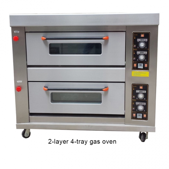 2 decks 4 trays Gas Baking Oven