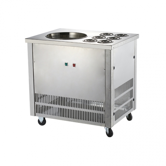 220V Stainless Steel Flat Pan Fried ice machine