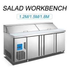 Commercial Stainless Steel Under Counter Worktop Refrigerated Salad Bar