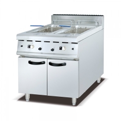 Gas 2-Tank Fryer (2-Basket) With Cabinet
