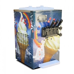 High-capacity ultra-quiet gear transmission soft ice cream machine