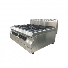 Commercial Countertop Hot Plate - 30 Inches 4 Burner Liquid Propane Range - Restaurant Equipment for Soups, Sauces