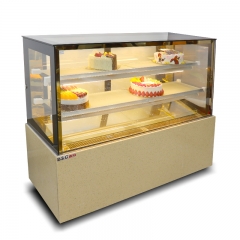 2~10℃ Temperature and Single-temperature Style glass refrigerated cabinet for cake
